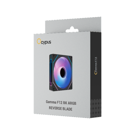 Фото Ocypus Gamma F12 BK ARGB REVERSE BLADE, 120x120x25mm, 4-PIN PWM, 800-1600 RPM, 31 DBA MAX, HYDRO BEARING