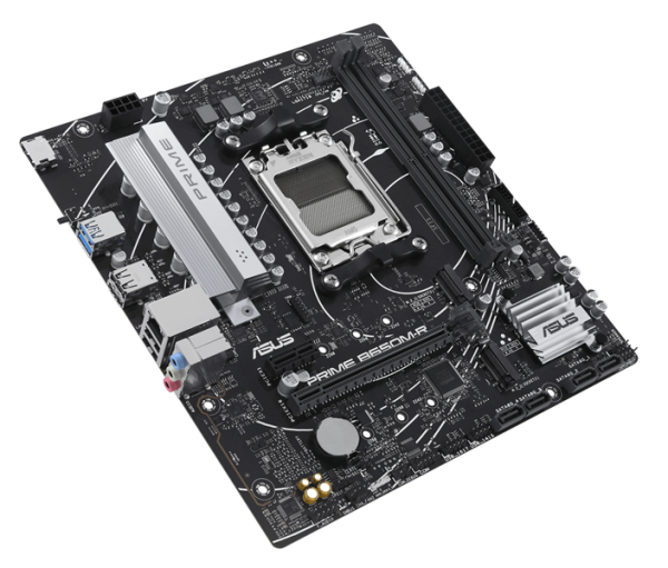 Фото ASUS PRIME B650M-R, AM5, B650, 2*DDR5, 4*SATA, 2*M.2, 2*USB 3.2, 4*USB 2.0, 2*PCIx16, 1*PCIx1, HDMI, mATX; 90MB1H30-M0EAY0