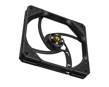 Фото ID-COOLING TF-12015-K 120x120x15мм (40шт./кор, PWM, Low Noise, супер-тонкий, резиновые углы, черный, 500-2200об/мин) BOX