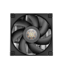 Фото DEEPCOOL AN400 LGA1700/1200/115X/AM5/AM4 низкопрофильный 52,5 mm (27шт/кор, TDP 150W, PWM, Fan 120mm, 4 тепл. Трубок, Copper Base, White LED, черный) RET (R-AN400-BKNNMN-G)