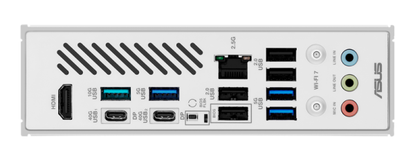 Фото ASUS X870 MAX GAMING WIFI7 W, AM5, X870, 4*DDR5, 4*SATA, 3*M.2, 4*USB 3.2, 4*USB 2.0, 2*Type-C, 5*PCIx16, HDMI, ATX; 90MB1LZ0-M0EAY0
