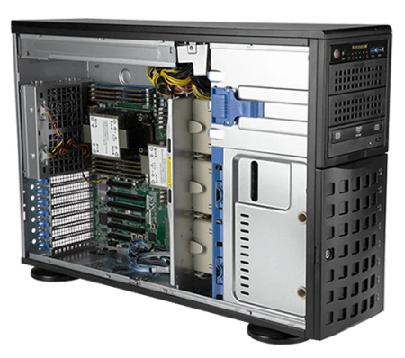 Supermicro SuperServer 4U 740P-TR noCPU(2)3rd Gen Xeon Scalable/TDP 270W/no DIMM(16)/ SATARAID HDD(8)LFF/6xFH,M2/2x1GbE/2x1200W