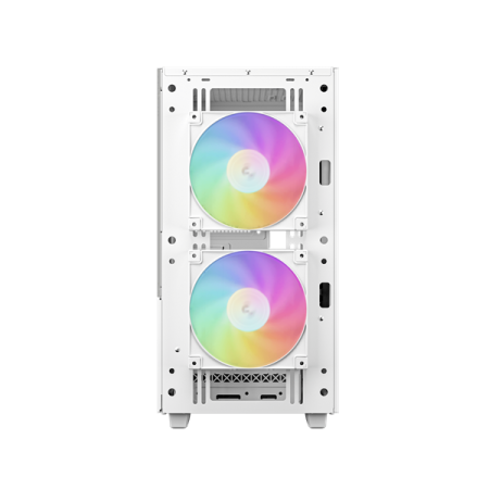 Фото Deepcool CH360 WH без БП, боковое окно (закаленное стекло), 2x140мм ARGB LED вентилятор спереди и 1x120мм ARGB LED вентилятор сзади, белый, mATX (R-CH360-WHAPE3-G-1)