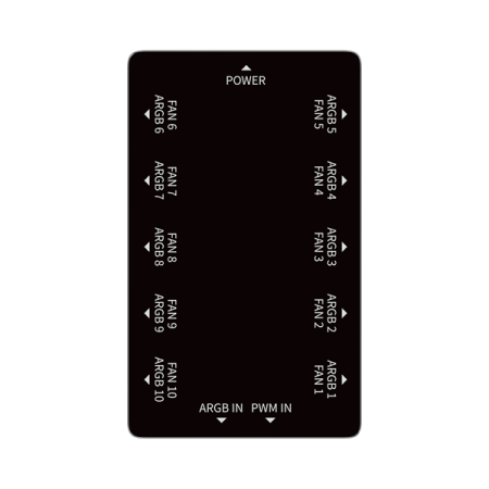 Фото Ocypus Delta EH10 BK, 10 ports FAN/ARGB Hub
