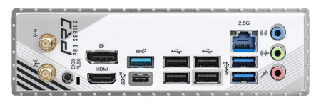 Фото ASROCK B850M PRO RS WIFI WHITE, AM5, B850, 4*DDR5, 4*SATA, 3*M.2, 4*USB 2.0, 3*USB 3.2, Type-C, 2*PCIx16, 1*M.2 (Key E), HDMI+DP, mATX