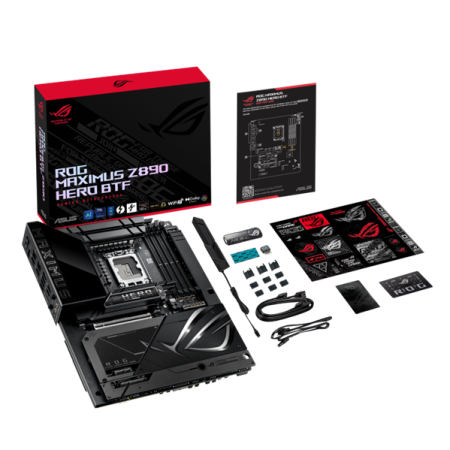Фото ASUS ROG MAXIMUS Z890 HERO BTF, LGA1851, Z890, 4*DDR5, 4*SATA, 6*M.2, 8*USB 3.2, Type-C, 2*PCIx16, 1*PCIx1, 2*Thunderbolt™ 4, HDM, ATX; 90MB1KG0-M0EAY0