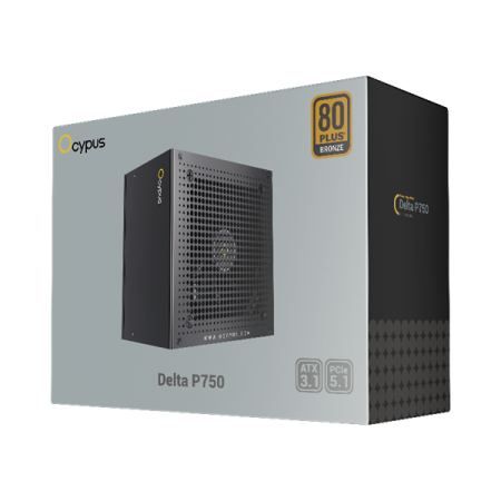 Фото Ocypus Delta P750, 750W, APFC, 80+ Bronze, ATX 3.1, 120mm Fan (P750-BF)