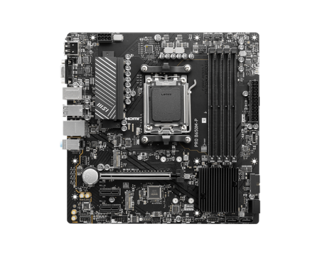 Фото MSI PRO B650M-P,B650,AM5,4DDR5,1PCI-Ex16,2PCI-Ex1,2M.2,4SATA3,3USB3.2 Gen2(2A+1C),4USB3.2 Gen