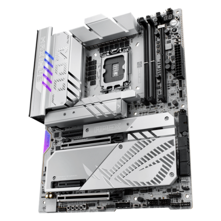 Фото ASUS ROG MAXIMUS Z890 APEX, LGA1851, Z890, 2*DDR5, 4*SATA, 6*M.2, 8*USB 3.2, Type-C, 2*PCIx16, 2*PCIx4, 2*Thunderbolt™ 4, ATX; 90MB1IP0-M0EAY0
