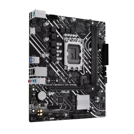 Фото ASUS PRIME H610M-K D4 ARGB, LGA1700, H610, 2*DDR4, 4*SATA, 1*M.2, 2*USB 3.2, 4*USB 2.0, 1*PCIx16, 1*PCIx1, HDMI, mATX; 90MB1HN0-M0EAY0