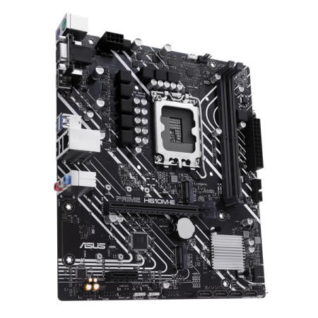 Фото ASUS PRIME H610M-E-CSM, LGA1700, H610, 2*DDR5, 4*SATA, 2*M.2, 2*USB 3.2, 2*USB 2.0, 1*PCIx16, 1*PCIx1, DP+VGA+HDMII, mATX; 90MB1G10-M0EAYC