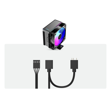 Фото Ocypus Gamma A40 BK ARGB, 100mm ARGB FAN, Top ARGB Panel, 4 HEAT PIPES, 4-PIN PWM, 600-2400 RPM, 29DBA, HYDRO BEARING, LGA115X/1200/1700/18XX, AM4/AM5