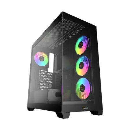 Фото Ocypus Gamma C72 BK ARGB, ATX, USB3.0*1+USB2.0*2, SIDE 3x120mm ARGB, REAR 1x120mm ARGB