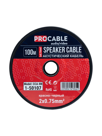 Фото Акустический кабель 2х0.75 мм² красно-черный