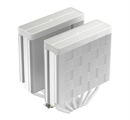 Фото DEEPCOOL AG620 WH ARGB V2 LGA20XX/1700/1200/115X/AM5/AM4 (9шт/кор, TDP 260W, PWM, ARGB DUAL Fan 120mm, 6 тепл. трубок, белый) RET (R-AG620-WHAMMN-GJD)