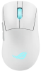 ASUS ROG KERIS II ORIGIN, 54g, Wired, 2.4GHz RF, Bluetooth 5.1, 42K DPI sensor, 5 Programmable Buttons, White
