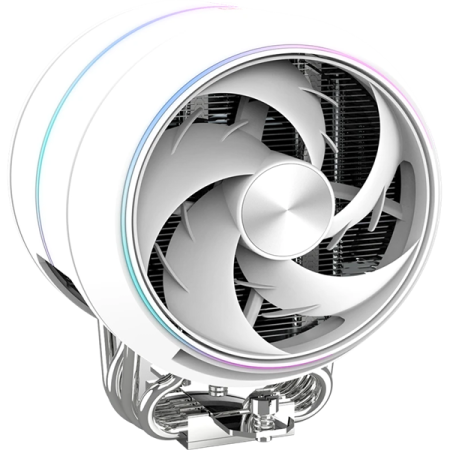 Фото ZALMAN ZET5 WHITE, 5 HEAT PIPES, 4-PIN PWM, 600-2000 RPM, 30.4 DBA MAX, HYDRO BEARING, FULL SOCKET SUPPORT
