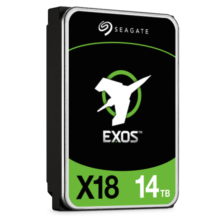Фото Seagate Exos X18 HDD 3.5" SATA 14Tb, Exos X18, 7200 rpm, 256Mb buffer, 512e/4kn, CMR, ST14000NM000J, 1 year