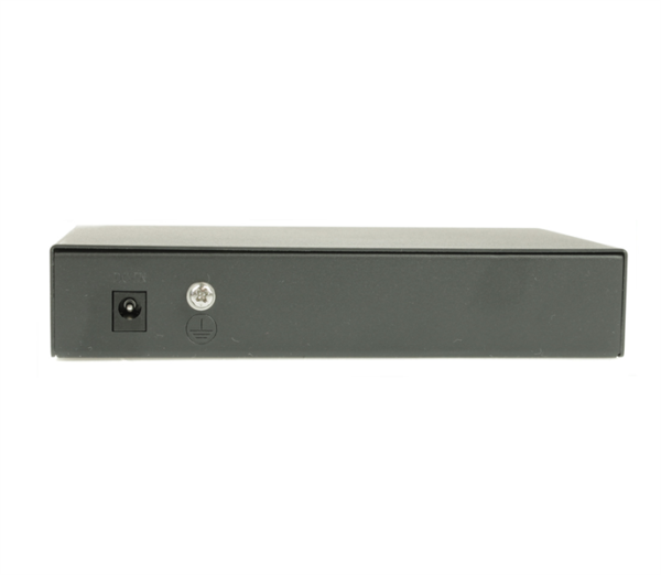 Фото OSNOVO SW-5D-1(60W) PoE коммутатор 2.5G Ethernet на 5 RJ45 портов. Порты: 1 x 2.5G (10/100/1000/2500Base-TX) с PoE (до 60W, A+B) + 3 x 2.5G (10/100/1000/2500Base-TX) с PoE (до 30W), 1 x 2.5G (10/100/1