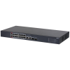 DAHUA 16-портовый гигабитный PoE коммутатор с функцией облачного управления Порты: 16 RJ45 10/100/1000Мбит/с (PoE/PoE+/Hi-PoE), 2 RJ45 10/100/1000Мбит/с (uplink), 2 SFP 1000Мбит/с (uplink); мощность