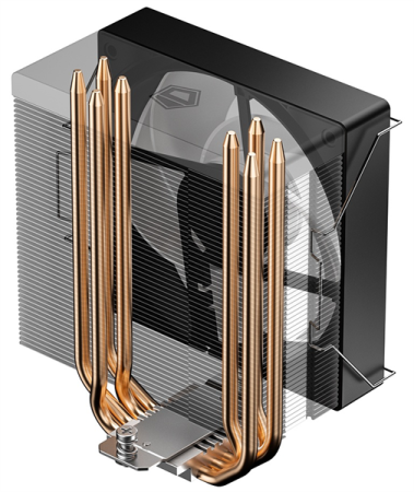 Фото ID-COOLING SE-214-XT V2 ARGB LGA1851/1700/1200/115X/AM5/AM4 (16шт/кор, TDP 200W, PWM, 4 тепл.трубки прямого контакта, FAN 120mm, Addressable RGB LED) RET