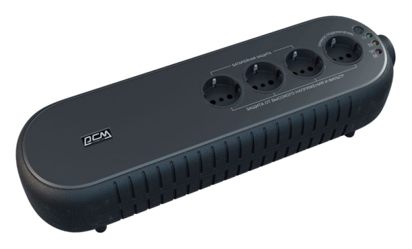Powercom Back-UPS WOW, OffLine, 850VA/425W, Tower, 4xSchuko outlets(1 Surge & 3 batt), USB (78234)