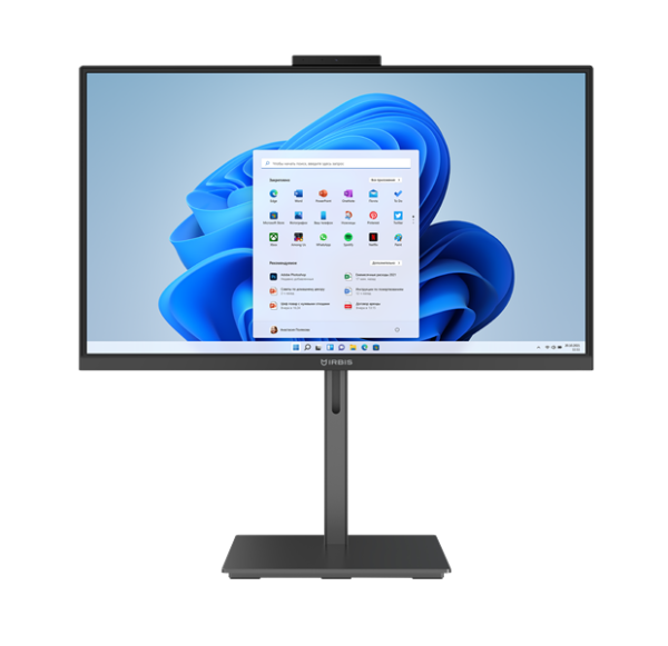 IRBIS GroovyAIO 24; 23.8" (I5-1250P;1920x1080; IPS; 16GB (2*8) DDR4/512GB NVME SSD, wifi6 AX101, microSD, type C full function, RJ45, WebCam 5MP(magnetic), HAS; EU 19V 3.42A, wired k+m, Win11Pro, Кит