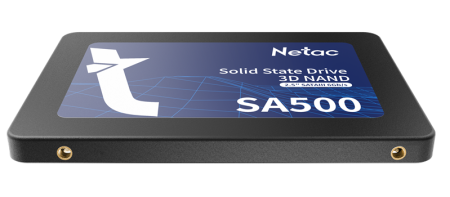 Фото Netac SSD SA500 480GB 2.5 SATAIII 3D NAND, R/W up to 520/450MB/s, TBW 240TB, 3y wty