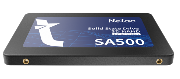 Фото Netac SSD SA500 480GB 2.5 SATAIII 3D NAND, R/W up to 520/450MB/s, TBW 240TB, 3y wty