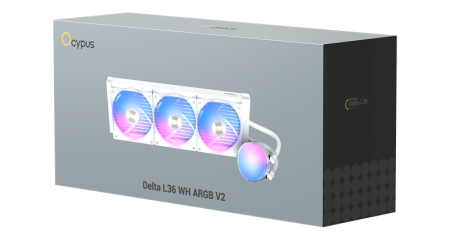 Фото Ocypus Delta L36 WH ARGB V2, 360mm, ARGB Pump, 3x120mm ARGB fans, LGA115X/1200/1700/18XX, AM4/AM5