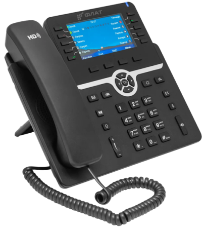 Фото Flat-Phone B10: 20 SIP-аккаунтов, 2 порта 10/100/1000BASE-T (RJ-45), ЖК-дисплей, PoE, РЕЕСТР