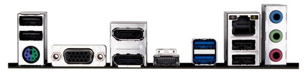 Фото GIGABYTE H610M S2H, LGA1700, H610, 2*DDR5, 4*SATA, 1*M.2, 2*USB 3.2, 4*USB 2.0, 1*PCIx16, 1*PCIx1, D-Sub+HDMI+2*DP, mATX