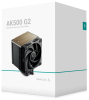 Фото DEEPCOOL AK500 G2 LGA1851/1700/1200/115X/AM5/AM4 (9шт/кор, TDP 240W, PWM, Fan 120mm, 5 тепл. трубок, Copper Base, Wood-grain top cover, черный) RET (R-AK500G2-BKNNMN-GJD)