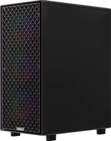 Фото Formula V Line MANA Dynamic Black AR, ATX, TYPE-C*1, USB3.0*2, FRONT 3x120mm ARGB, REAR 1x120mm ARGB