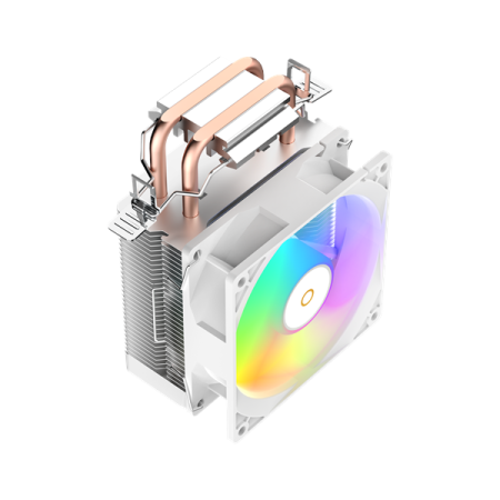Фото Ocypus Gamma A20 WH ARGB, 92mm FARGB FAN, Top FARGB Panel, 2 HEAT PIPES, 3-PIN, 1900 RPM, 21DBA, HYDRO BEARING, LGA115X/1200/1700/18XX, AM4/AM5
