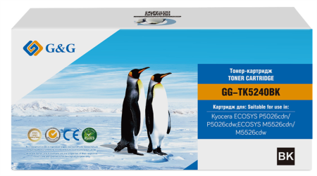 Фото G&G GG-TK5240BK черный (4000стр.) для Kyocera ECOSYS P5026cdn/P5026cdw;ECOSYS M5526cdn/M5526cdw
