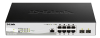 Фото D-Link Управляемый L2 PoE-коммутатор, 8x1000Base-T PoE, 2x1000Base-X SFP, PoE-бюджет 78 Вт, защита от статического электричества до 6 кВ, CLI, консольный порт RJ-45, поддержка Dying Gasp