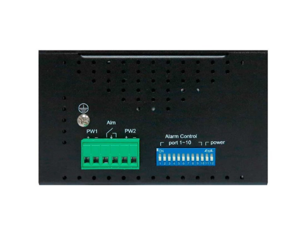 Фото OSNOVO SW-80822/IR Промышленный PoE коммутатор Gigabit Ethernet на 10 портов. Порты: 2 x GE (10/100/1000Base-T) с PoE BT (до 90W) + 6 x GE (10/100/1000Base-T) с PoE (до 30W) + 2 x GE RJ45 (10/100/1000