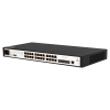 Фото SNR Управляемый коммутатор уровня 2+, 24 порта 10/100/1000Base-T, 4 порта 1/10G SFP+, встроенный БП ~220V AC, разъем для АКБ 12V с возможностью заряда