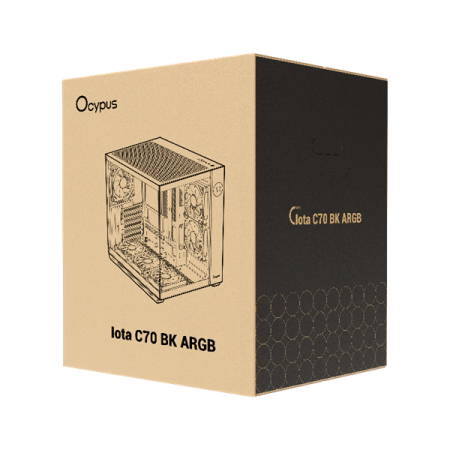 Фото Ocypus Iota C70 BK ARGB, ATX, Type-C(3.1)*1, USB3.0*2, BOTTOM 3x120mm ARGB, REAR 1x120mm ARGB, MB SIDE 2x120mm ARGB