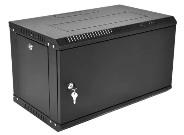ЦМО Шкаф телекоммуникационный настенный разборный ЭКОНОМ 9U (600 650) дверь металл, цвет черный