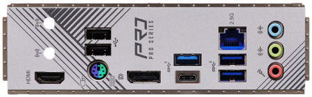 Фото ASROCK B760M PRO RS/D4, LGA1700, B760, 4*DDR4, 4*SATA, 2*M.2, 3*USB 3.2, 2*USB 2.0, Type-C, 2*PCIx16, 1*PCIx1, 1xM.2 (Key E), HDMI+DP, mATX