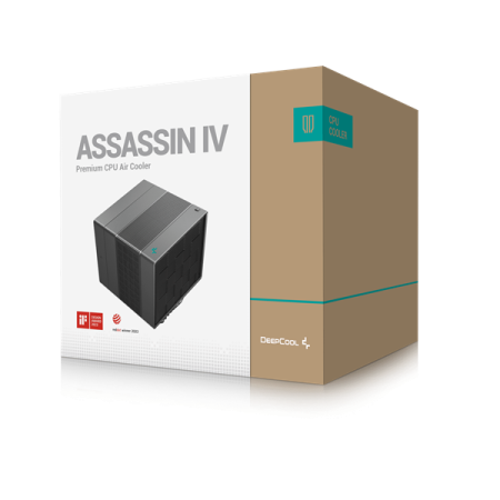 Фото DEEPCOOL ASSASSIN IV LGA20XX/1700/1200/115X/AM5/AM4 (6шт/кор,TDP 280W, PWM, DUAL FAN 140mm + 120mm, DUAL Heatsink, 7 Heatpipe, Copper Base) RET (R-ASN4-BKNNMT-G)
