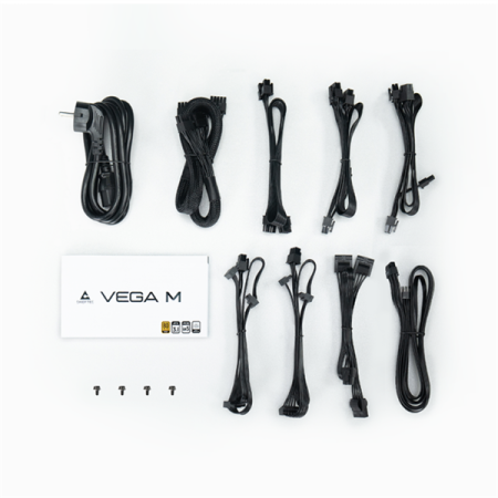 Фото Chieftec Vega M PPG-750-C (ATX 3.1, 750W, 80 PLUS GOLD, Active PFC, 135mm fan, Gen5 PCIe, Full Cable Management) Retail