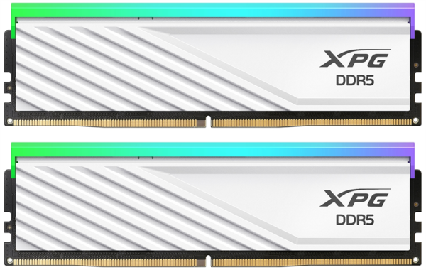 ADATA LANCER BLADE RGB DDR5 DIMM 32GB 6400MHz 2*16GB 32-39-39 1.4V WHITE DUAL TRAY