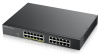 Фото Smart L2 PoE+ Zyxel GS1900-24EP, rack 19", 24xGE (12xPoE+), бюджет PoE 130 Вт