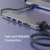 Фото Docking Station WAVLINK USB-C Travel Mini/100W PowerDelivery/ 2xUSB3.0/1xHDMI 4K 60HZ/1xGigabit LAN/SD/Micro SD Card Reader