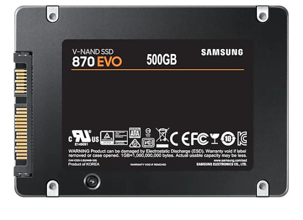 Фото SSD 2.5" 500Gb Samsung SATA III 870 EVO (R560/W530MB/s) (MZ-77E500B/KR аналог MZ-77E500BW) 1year