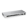 Фото Zyxel XGS1010-12, 8xGE, 2x1/2,5GE, 2xSFP+, настольный, бесшумный