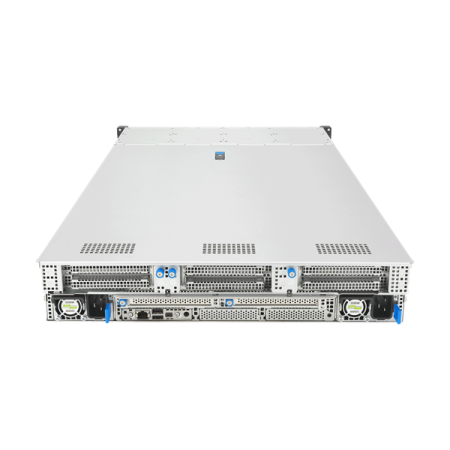 Фото ASUS RS720A-E13-RS8G: 2U, 2x AMD EPYC 9005/9004 SP5, 24x DDR5 RDIMM, 8x NVMe/SATA/SAS, 8x PCIe 5.0, up to 3x dual-slot GPU, 2x OCP 3.0, 2x 3200W PSU